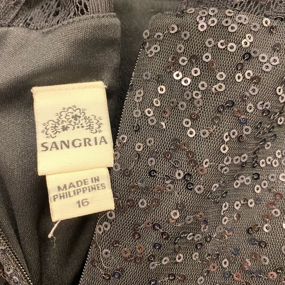 sparkly lace top sequined cocktail dress - Picture 6 of 8